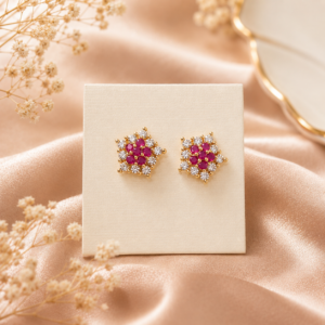 Crimson Spark Studs