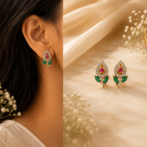 Emerald Blossom Studs
