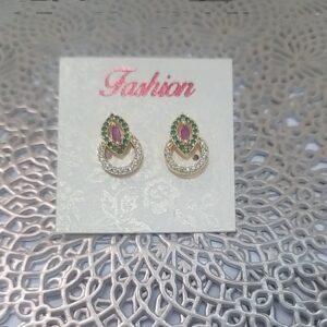 Regal Emerald Loop Studs