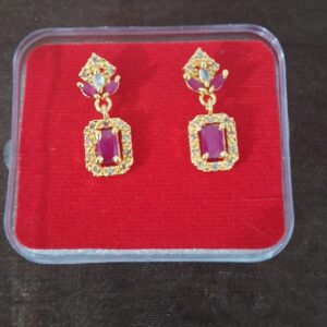 Ruby Radiance Drop Earrings