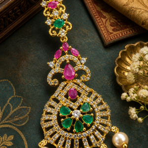 Emerald Bloom Maang Tikka