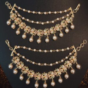 Ira Pearl Drape Ear Chain