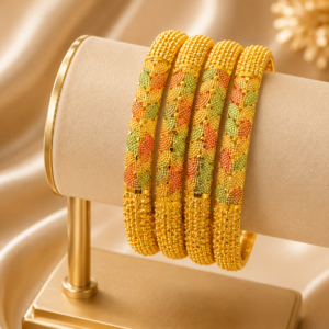 Multicolor Leaf Design Fashion Bangles