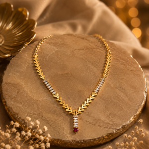 Golden Leaf Elegance Necklace