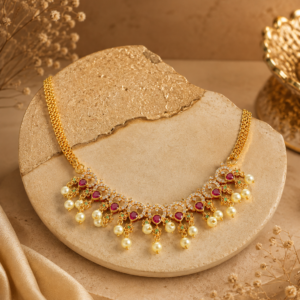 Royal Pearl Cascade Necklace