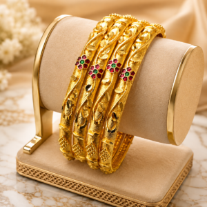 Floral Enamel Heritage Bangles