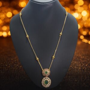 Emerald Blossom Pendant Necklace