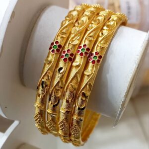 Floral Enamel Heritage Bangles