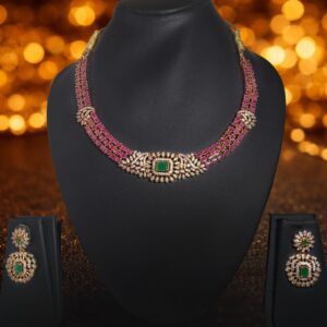 Royal Ruby Emerald Heritage Necklace Set
