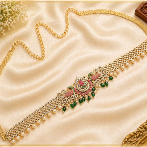 Peacock Stone Pearl Drop Hipbelt Kamarband