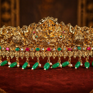 Temple Lakshmi Green Drop Antique Hipbelt Kamarband