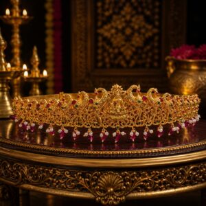 Royal Lakshmi Peacock Temple Design Hip Belt