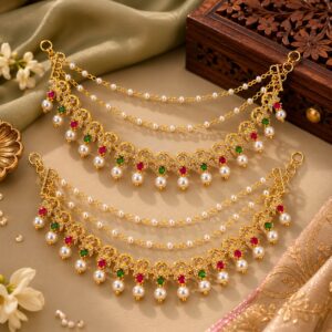 Maharani Pearl Bahubali Ear Chain