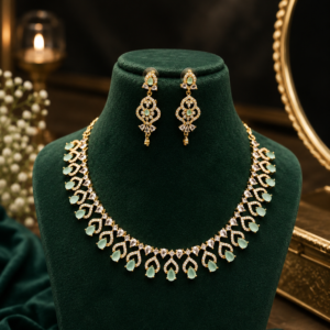 Mint Dewdrop Crystal Elegance Jewellery Set