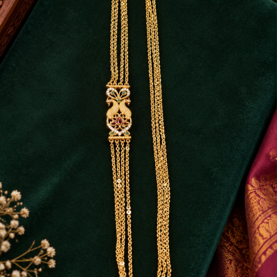 Luxury Gold Mangalsutra Flat Lay