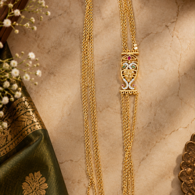 Opulent Gold Bridal Necklace Flat Lay