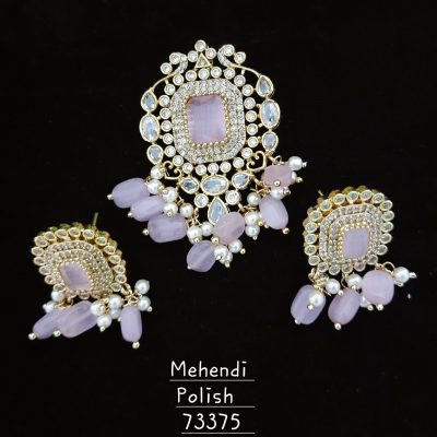 Spun Pearl Pendant & Earring Set